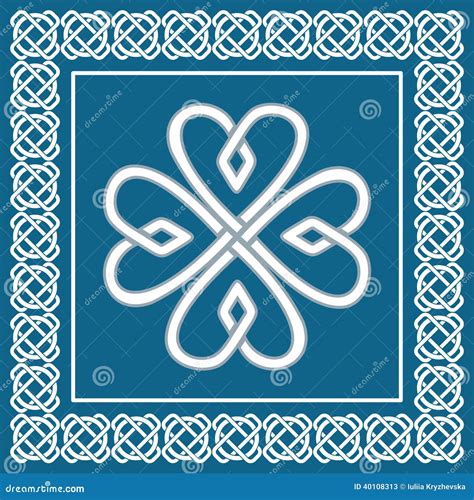 Shamrock - кельтский узел, традиционный ирландский символ, вектор ...