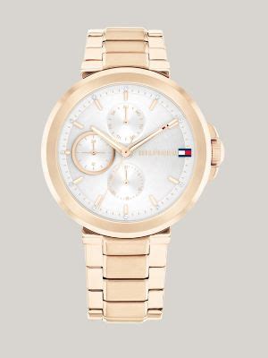 38MM Rose Gold Tone Multifunction Watch Tommy Hilfiger