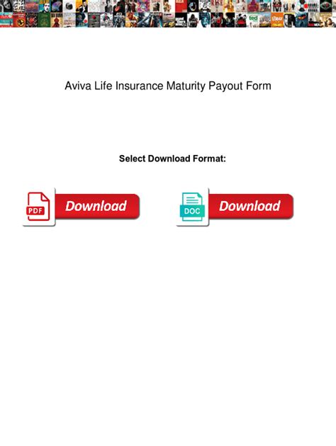 Fillable Online Aviva Life Insurance Maturity Payout Form Aviva Life