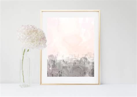 Abstract Art Printable Art Pink Grey Wall Art Instant