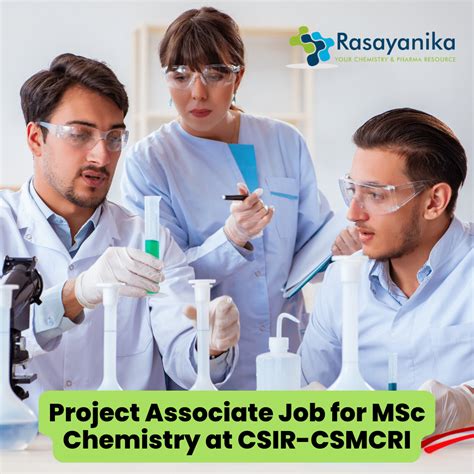 Project Associate Job For Msc Chemistry At Csir Csmcri