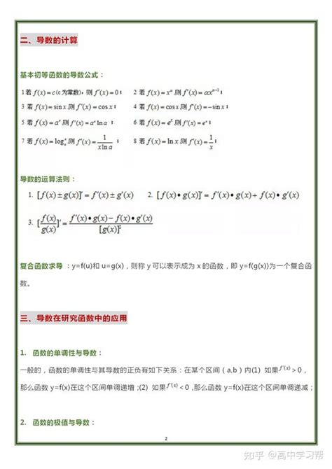 高中数学重难点：导数知识点总结7大必考题型解题技巧！建议收藏 知乎