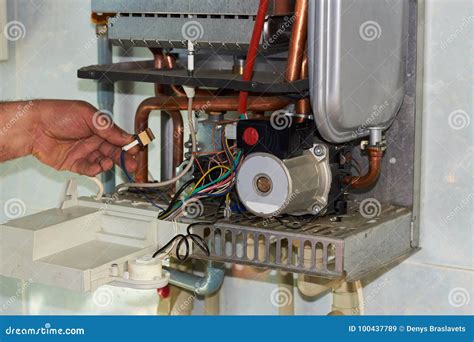 Repair Of A Gas Boiler Setting Up And Servicing By A Service