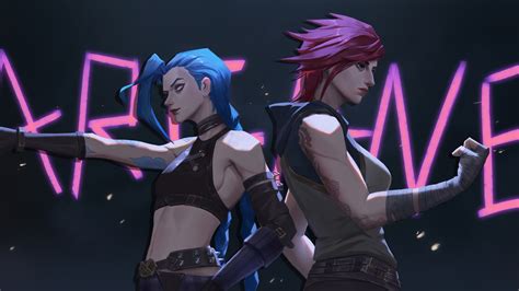 Jinx Vi Arcane Series K E Wallpaper Pc Desktop