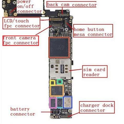 Connecteur FPC Front Caméra sur Carte Mère pour iPhone 6s Connecteu