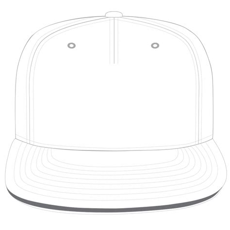 Blank Snapback Hat Template