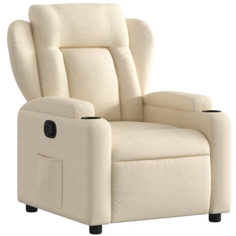 Fauteuil Inclinable Cr Me Tissu Vidaxl