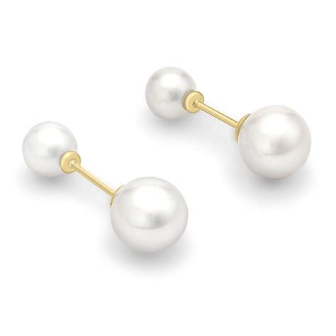 Carissima Gold Women S 9ct Yellow Gold Pearl Frock Earrings Gold