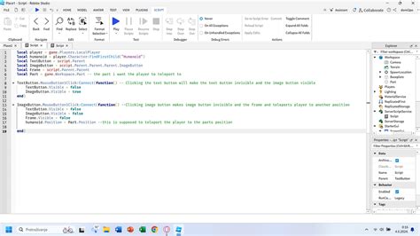 How To Make A Player Teleport When Clicking An Imagebutton Scripting