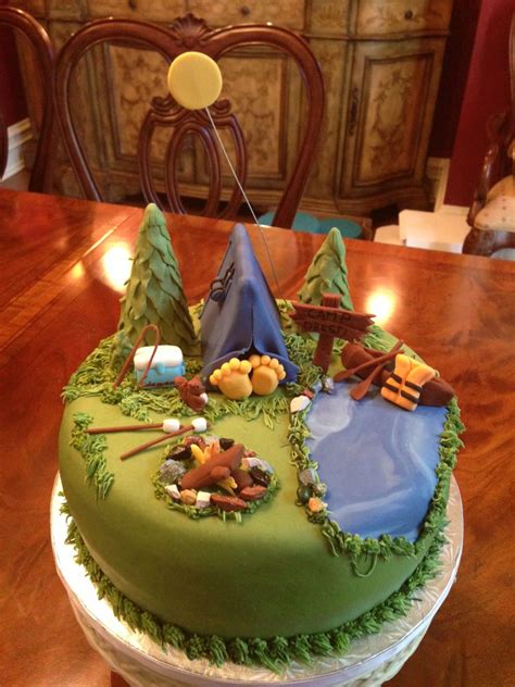 Camping Themed Cake Camping Birthday Cake Camping Cakes Camping