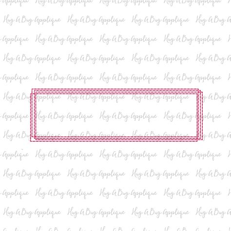 Rectangle Box Scribble Stitch | Hug A Bug Applique