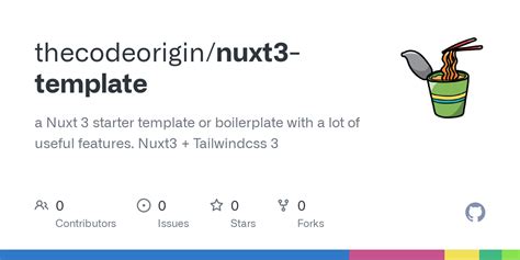 GitHub Thecodeorigin Nuxt3 Template A Nuxt 3 Starter Template Or