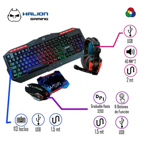 Combo Gamer 4 En 1 Poseidon Ha 850c Halion