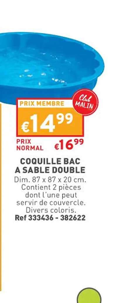 Promo Coquille Bac Sable Double Chez Trafic Icatalogue Fr