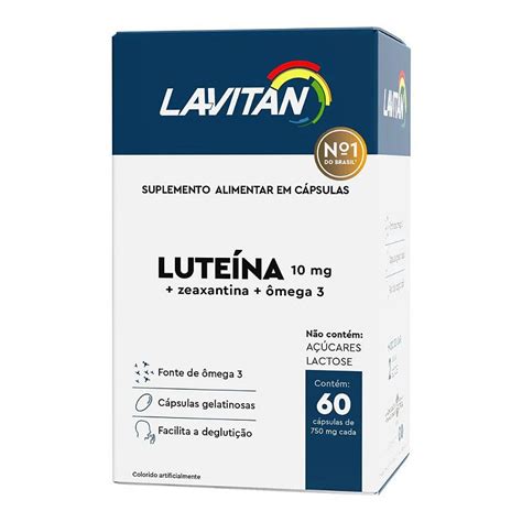 Suplemento Alimentar Lavitan Luteína 10mg 60 Cápsulas Gelatinosas