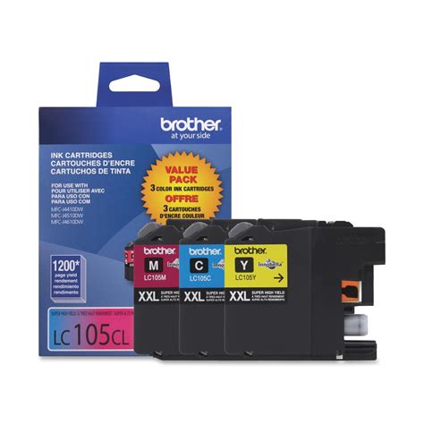 Brother Lc105 3pks Original Color Ink Cartridge Combo Extra High Yield