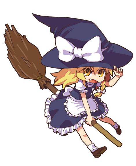 K0580t Kirisame Marisa Touhou Brown Footwear 1girl Apron Black Skirt Blonde Hair Bow