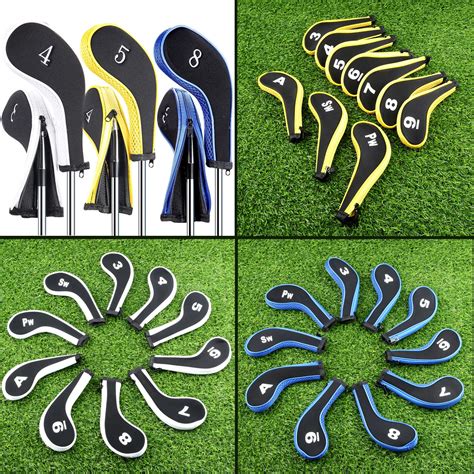 Golf Club Iron Head Covers 10pcs Neoprene Golf Headcovers Golf Club