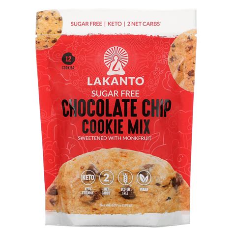 Lakanto Chocolate Chip Cookie Mix Sugar Free 6 77 Oz 192 G Singapore