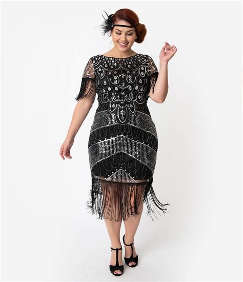 1920s Plus Size Flapper Dresses Gatsby Dresses Flapper Costumes