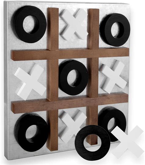 Play Platoon Metal And Wood Magnetic Tic Tac Toe Wall Mounted