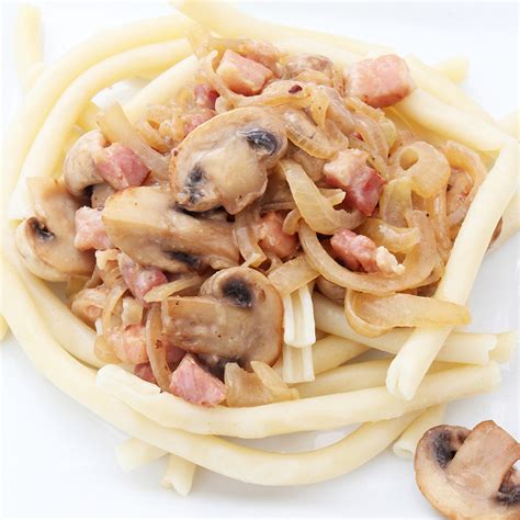 Recette Pâtes aux champignons et lardons