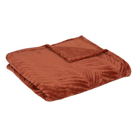 Plaid polaire 150 cm Zoa Terracotta Déco textile Eminza