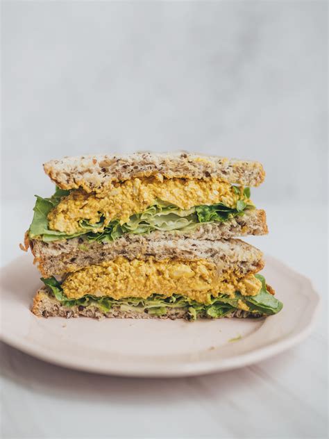 Vegan Curried Egg Sandwich - Chloe Ting Recipes