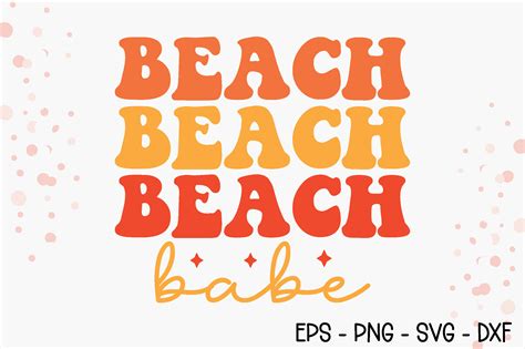 Beach Babe Retro Summer Svg Graphic By Creativealomgir Creative Fabrica