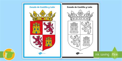 Póster El escudo de Castilla y León Twinkl