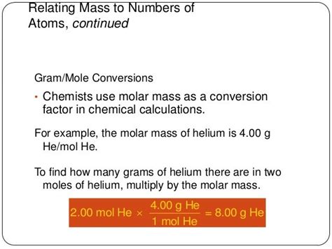 Helium: Helium Molar Mass