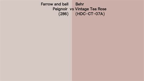 Farrow And Ball Peignoir 286 Vs Behr Vintage Tea Rose HDC CT 07A