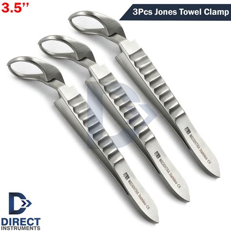 Pcs Jones Towel Clamps Curved Cm Sharp Pointed Tips Surgical Clip