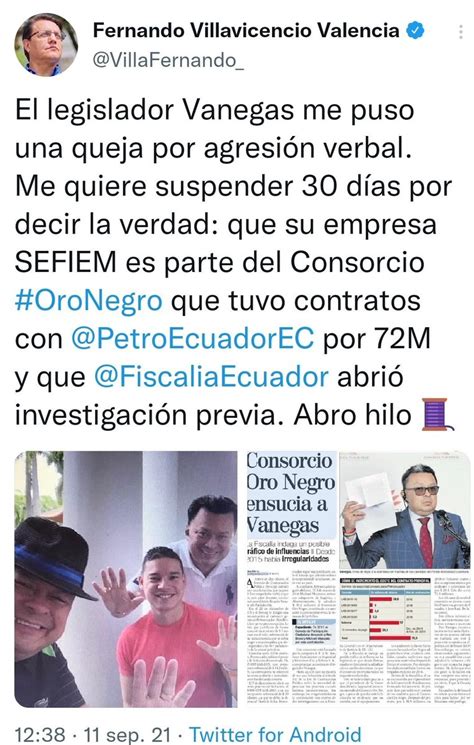 Eva Rocío Villacís on Twitter RT Rober Robalino QUINTA BOMBA DON