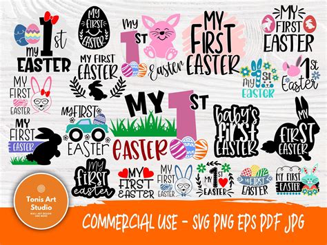 My First Easter Svg Cut Files Bundle Graphic By Tonisartstudio