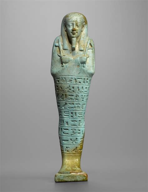 Funerary Antique Of Ancient Egyptian Faience Stone Ushabti Shabti