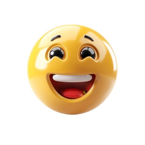 Emoji 3D isolado rosto sorridente em fundo simples emoticons ícones