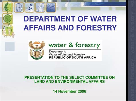 Ppt Department Of Water Affairs And Forestry Powerpoint Presentation