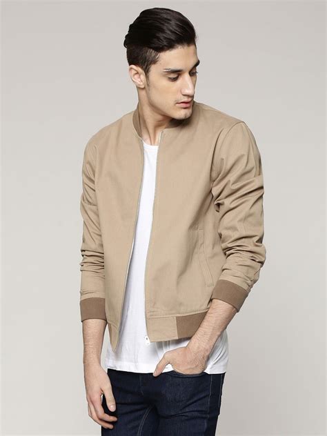 Buy New Look Cotton Twill Bomber Jacket For Men Mens Brown Bomber