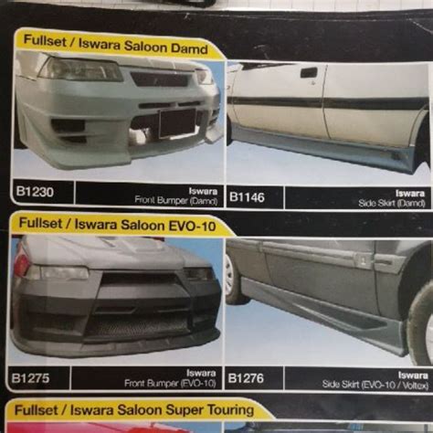 Proton Iswara Various Type Front Side Rear Bodykit Skirting Shopee