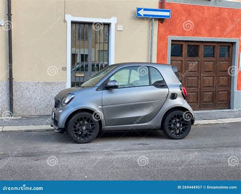 Gray Smart Fortwo Car Parked In The Street Editorial Photography