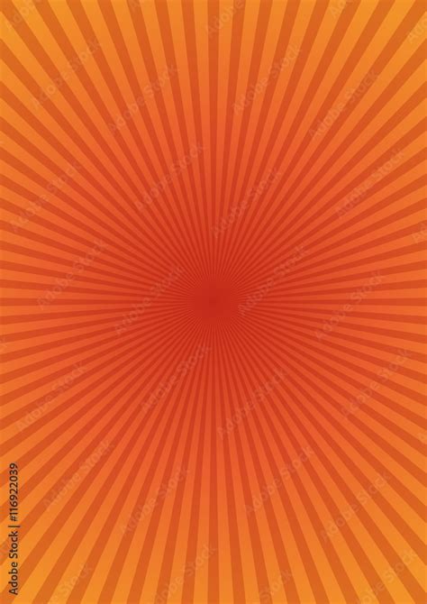 Orange Ray Sunburst Style Abstract Background Retro Rays Background