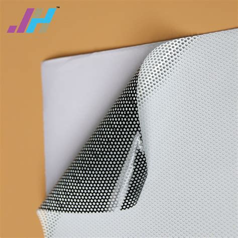 Pvc Perforated Adhesive Vinyl Advertising Eco Solvent One Way Vision