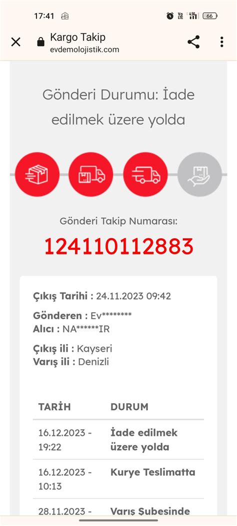 Evdemo Lojistik Teslimat Hakkında Ürün Şikayetvar
