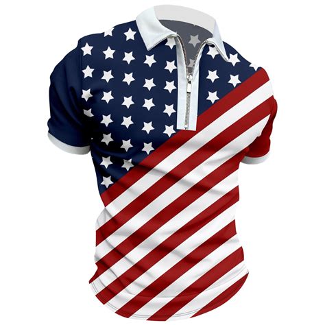 Tiqkatyck Mens Shirts Clearance Items Mens Shirts Usa Flag Short