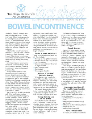 Fillable Online BOWEL INCONTINENCE Fax Email Print PdfFiller