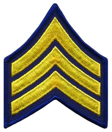 Sergeant Chevrons Gold On Navy