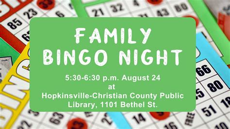 Family Bingo Night - Visit Hopkinsville – Christian County