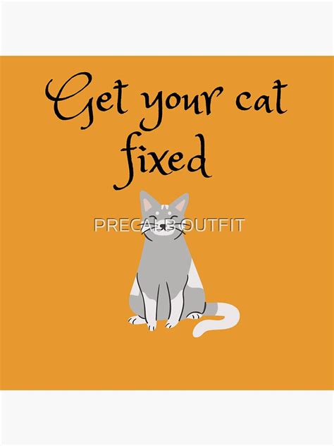 Get Your Cat Fixed Stickers Sticker For Sale By Calboutfit Redbubble