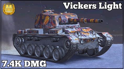 Vickers Light K Damage Kills Wot Blitz Youtube